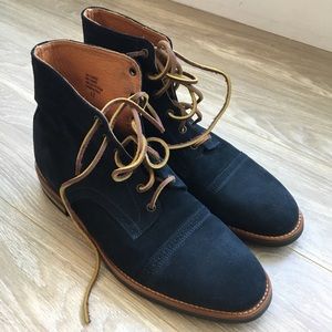 Suit Supply Navy Suede Boot